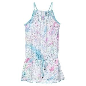 NWT PilyQ Girls Little Lace Aurora Coverup Dress in Rainbow Sz. L